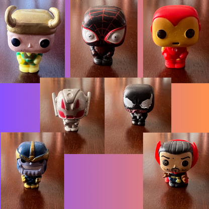 7 Superhero Action Figures Set for Kids Cake Toppers Superhero Bros