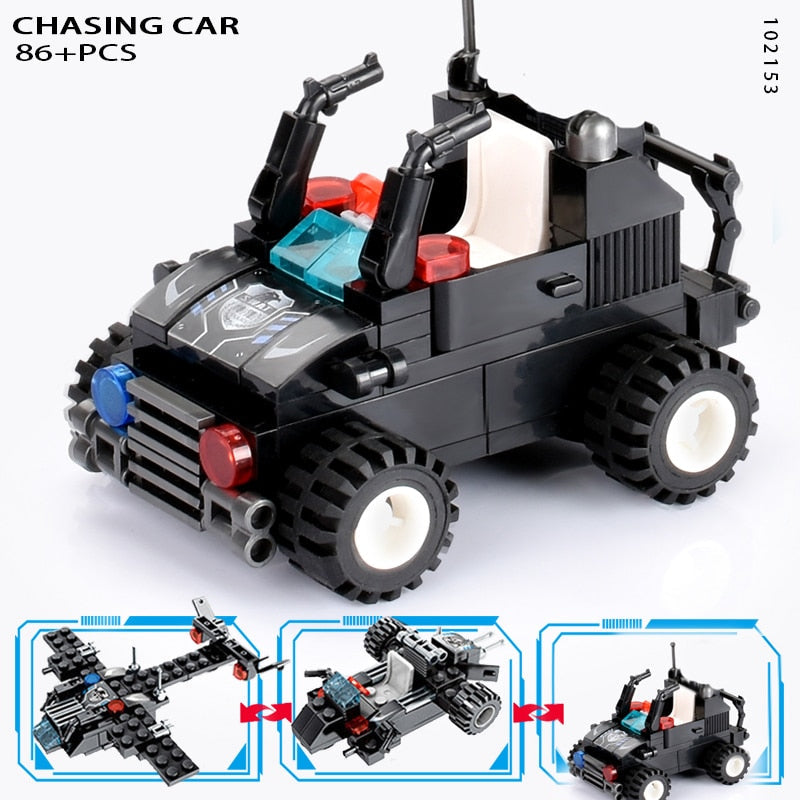 8pcs/lot 695Pcs City Police SWAT Building Blocks