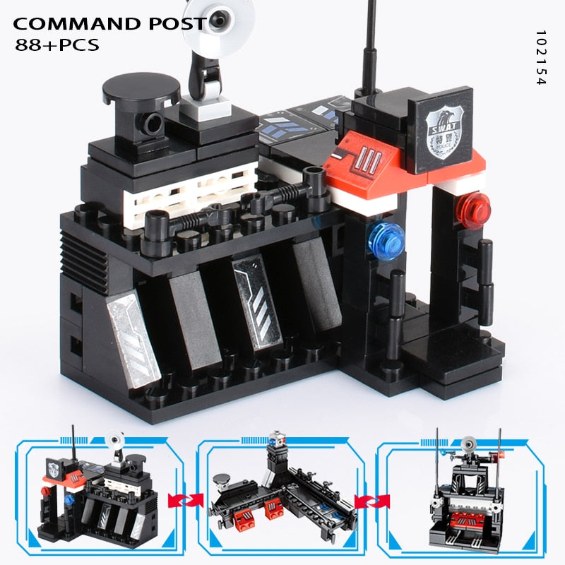 8pcs/lot 695Pcs City Police SWAT Building Blocks