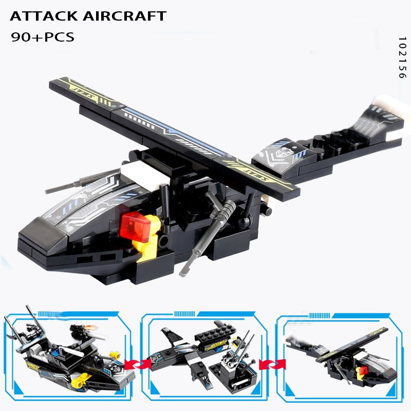 8pcs/lot 695Pcs City Police SWAT Building Blocks