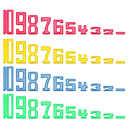 Zummy140-Piece Set of Transparent Number Tiles