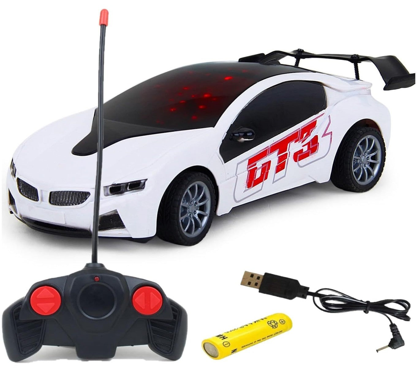 3D Famous Car with Flashing Light, Radio Control Race car for Kids