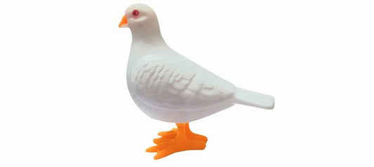 Plastic Bird Figure Kids Toy, Key Start, Pigeon Tak Tak Sound