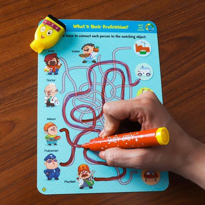 Skillmatics Dots and Mazes - Repeatable Write and Wipe Educational