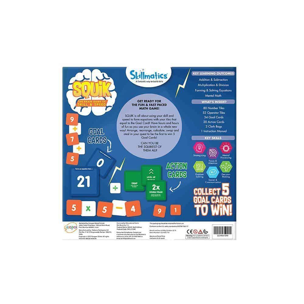 Skillmatics SQUIK The Math Edition - Teach Children Mental Maths