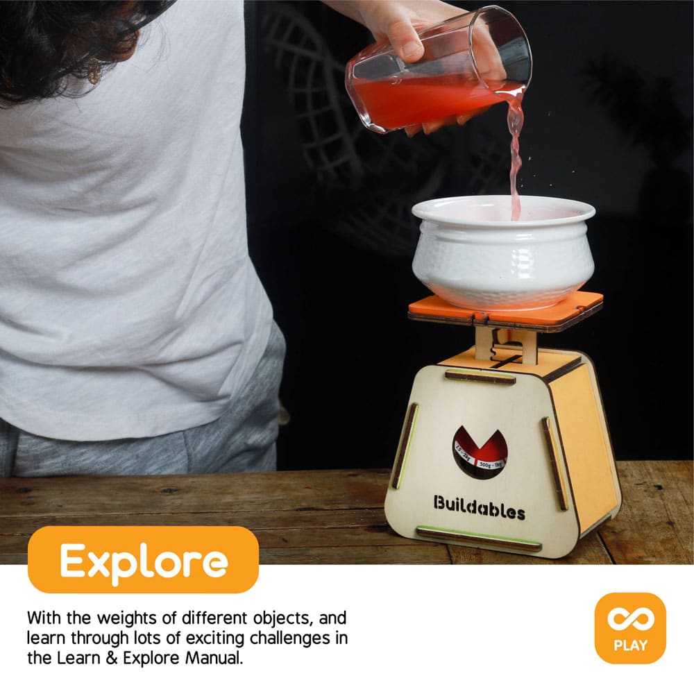 Skillmatics Buildables Weighing Machine - Kids Build Meaningful STEM